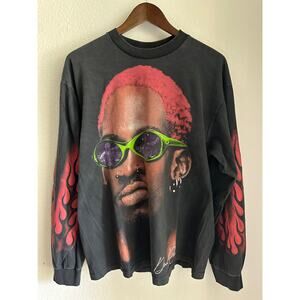 Dennis Rodman "Just for Rodman" Long Sleeve Reprint Single Stitch T-shirt
